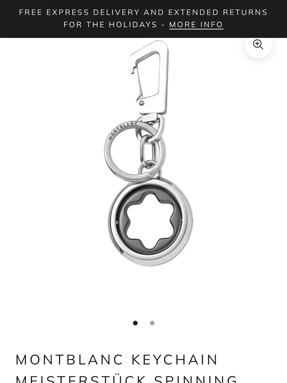 Montblanc Meisterstuck Spinning Emblem Keychain - New with Tag